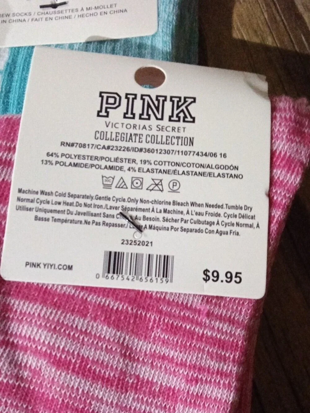 PINK Victoria's Secret Men's Ribbed Knee High Socks - Assorted Colors (5 Pack) - Picture 5 of 6